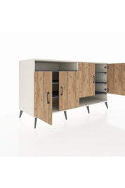 Kronos Konsol 6 Raflı 4 Kapaklı 176x59x99 Aytaşı-Çam/Antrasit