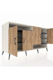 Kronos Konsol 6 Raflı 4 Kapaklı 176x59x99 Aytaşı-Çam/Antrasit