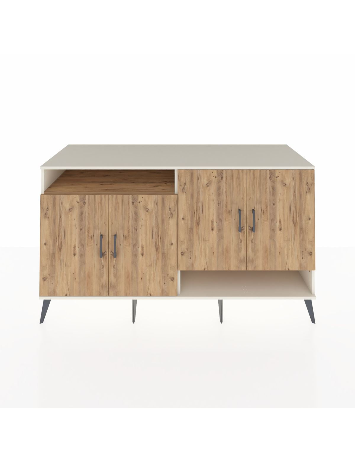 Kronos Konsol 6 Raflı 4 Kapaklı 176x59x99 Aytaşı-Çam