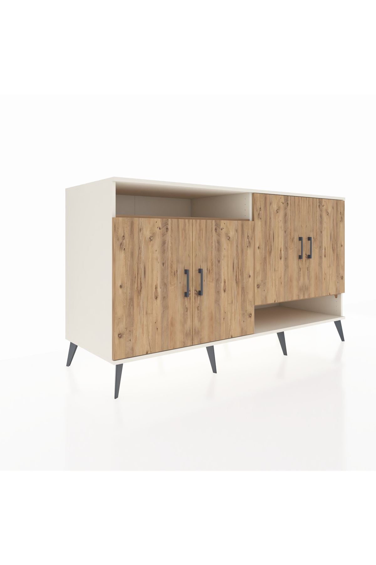 Kronos Konsol 6 Raflı 4 Kapaklı 176x59x99 Aytaşı-Çam