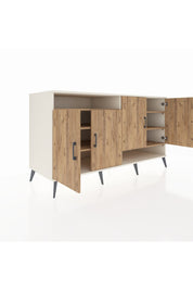 Kronos Konsol 6 Raflı 4 Kapaklı 176x59x99 Aytaşı-Çam