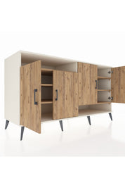 Kronos Konsol 6 Raflı 4 Kapaklı 176x59x99 Aytaşı-Çam