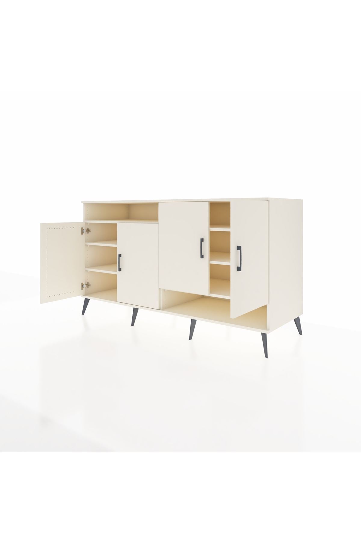 Kronos Konsol 6 Raflı 4 Kapaklı 176x59x99 Aytaşı-Aytaşı