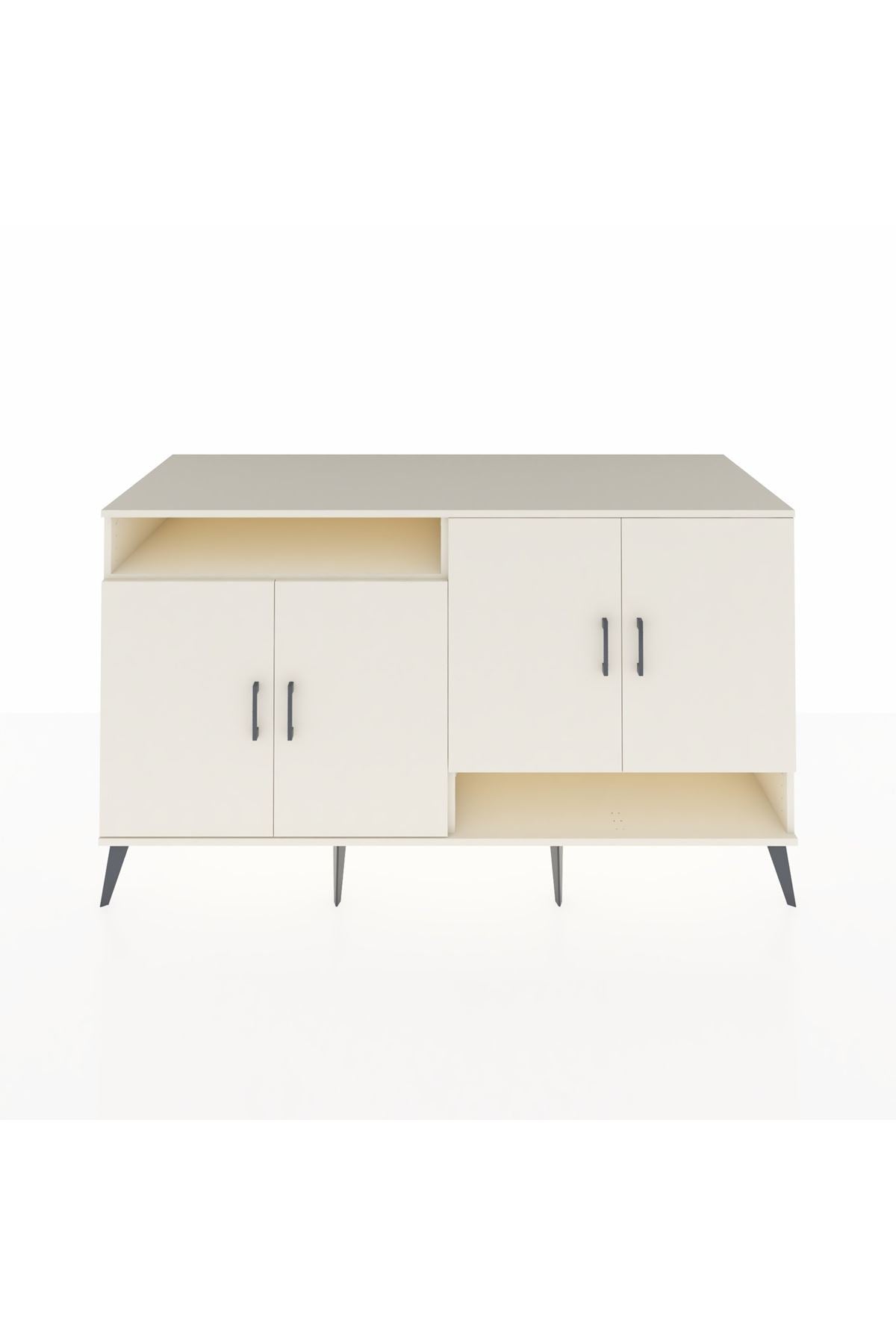 Kronos Konsol 6 Raflı 4 Kapaklı 176x59x99 Aytaşı-Aytaşı