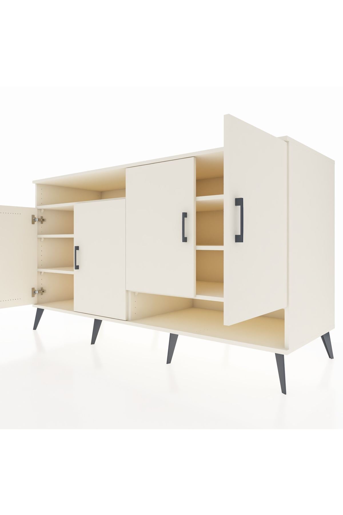 Kronos Konsol 6 Raflı 4 Kapaklı 176x59x99 Aytaşı-Aytaşı