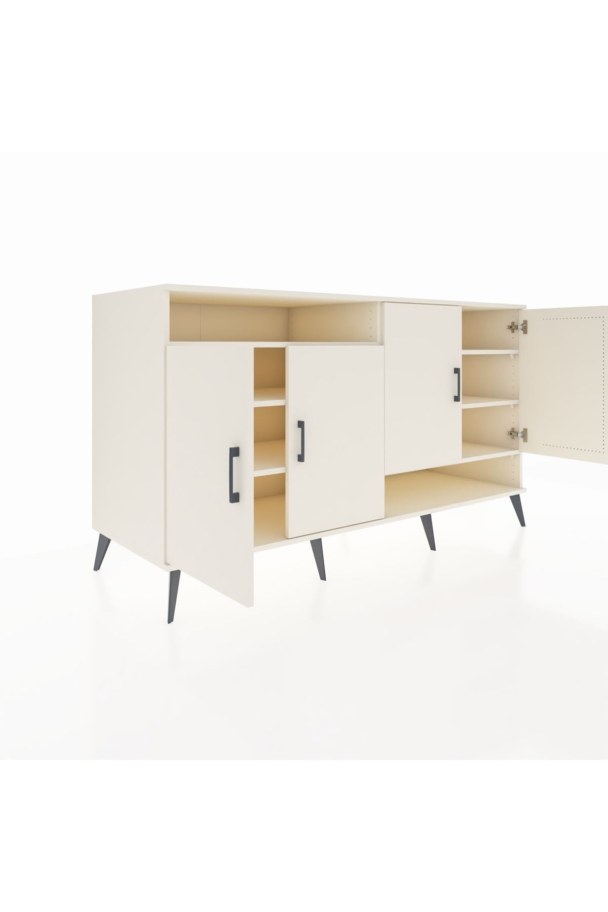 Kronos Konsol 6 Raflı 4 Kapaklı 176x59x99 Aytaşı-Aytaşı