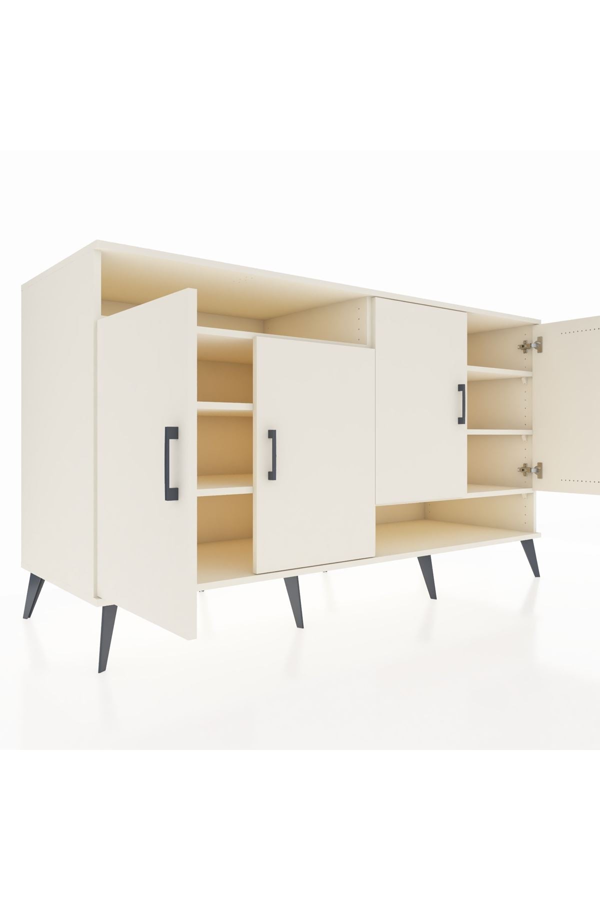 Kronos Konsol 6 Raflı 4 Kapaklı 176x59x99 Aytaşı-Aytaşı