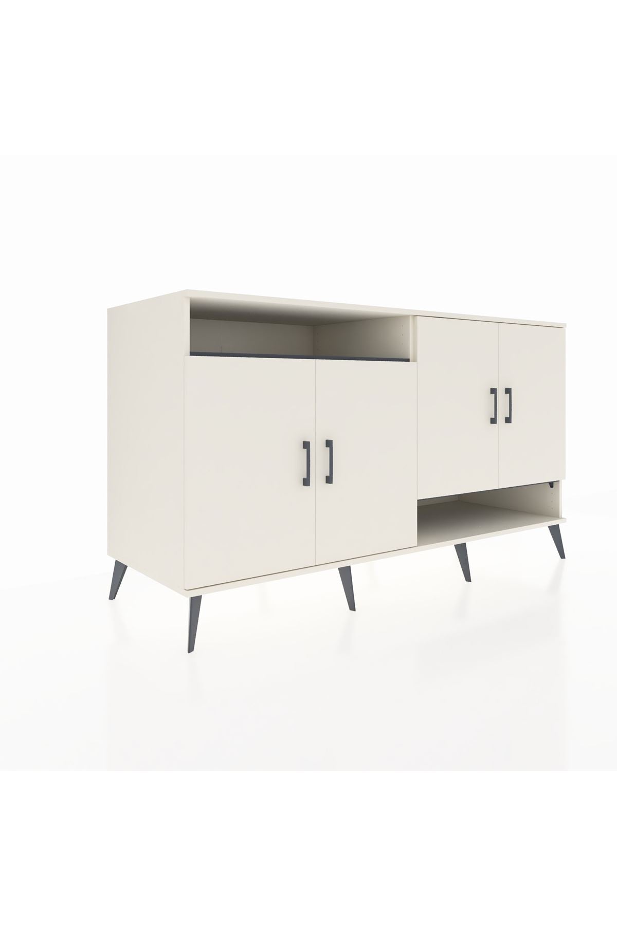 Kronos Konsol 6 Raflı 4 Kapaklı 176x59x99 Aytaşı-Aytaşı/Antrasit