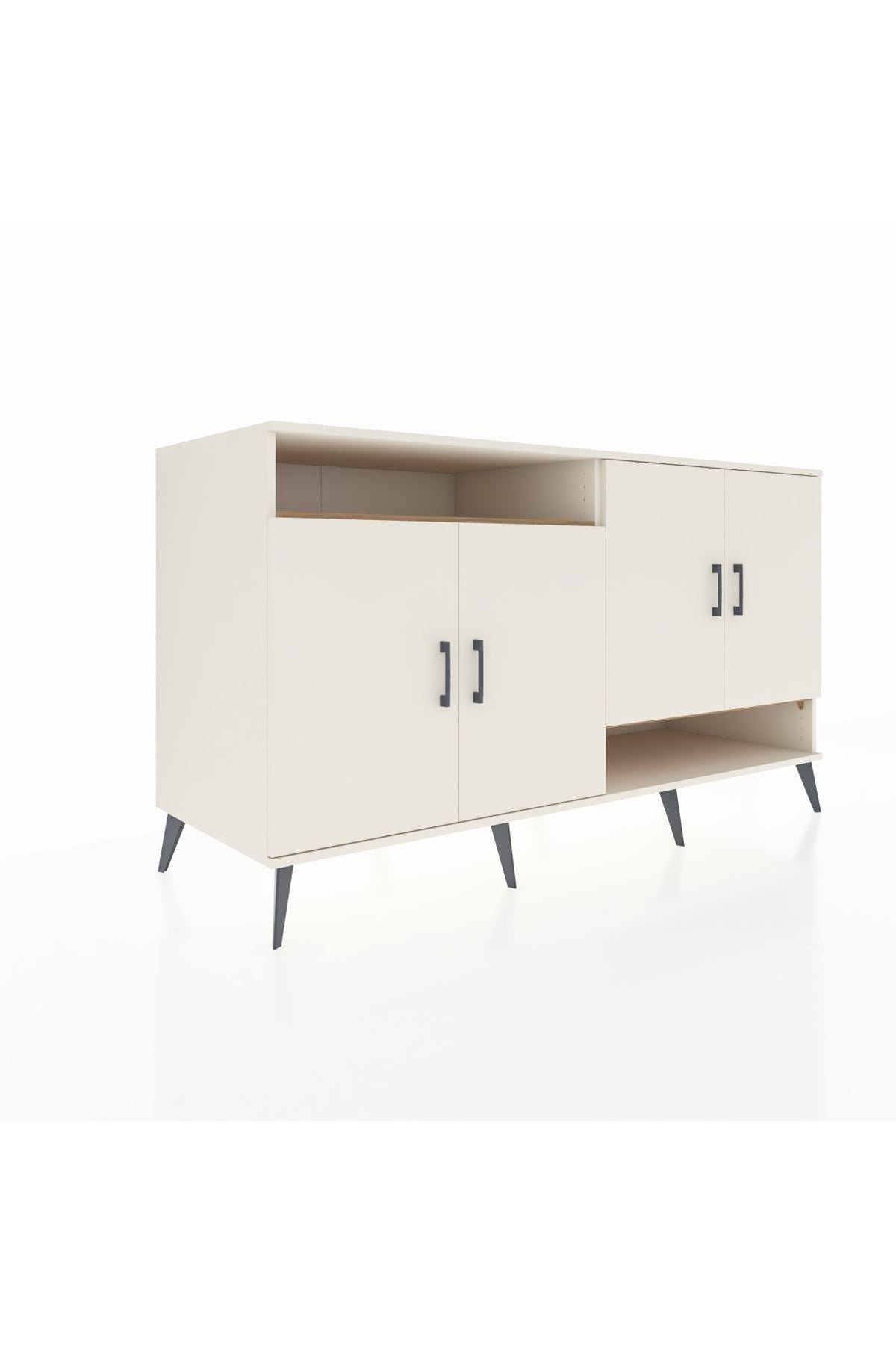 Kronos Konsol 6 Raflı 4 Kapaklı 176x59x99 Aytaşı-Aytaşı/Çam