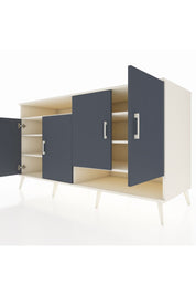 Kronos Konsol 6 Raflı 4 Kapaklı 176x59x99 Aytaşı-Antrasit/Aytaşı