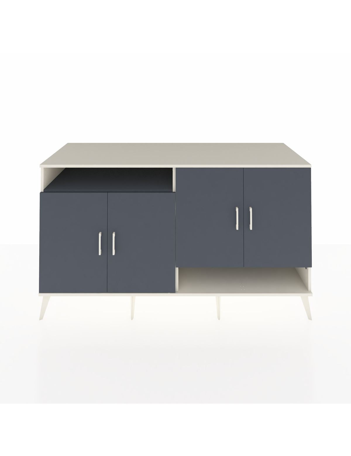 Kronos Konsol 6 Raflı 4 Kapaklı 176x59x99 Aytaşı-Antrasit