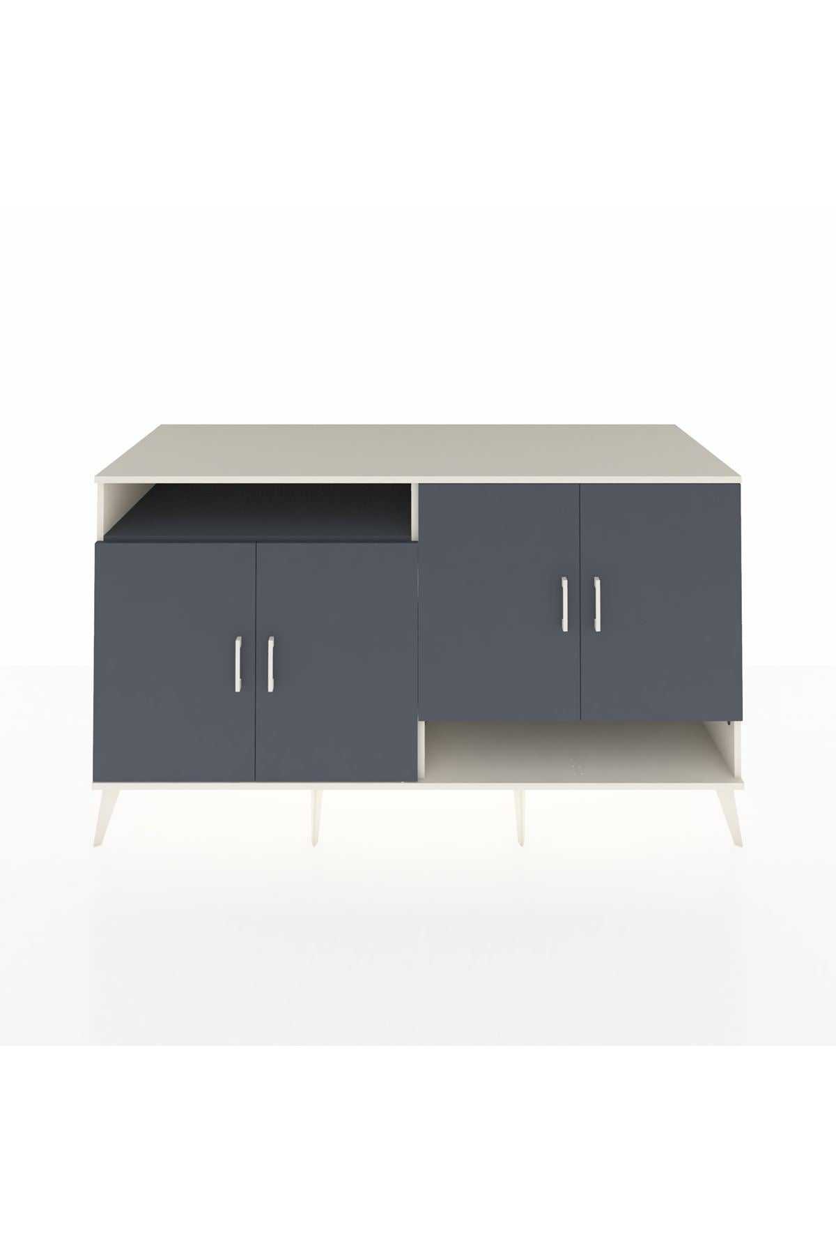 Kronos Konsol 6 Raflı 4 Kapaklı 176x59x99 Aytaşı-Antrasit