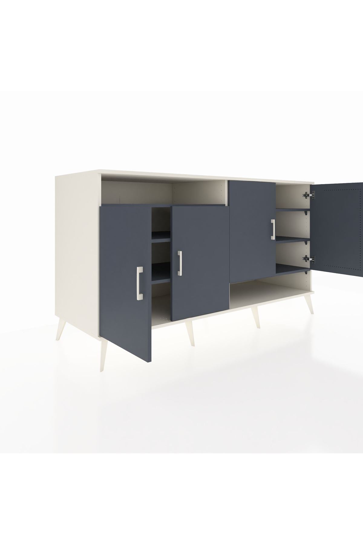 Kronos Konsol 6 Raflı 4 Kapaklı 176x59x99 Aytaşı-Antrasit