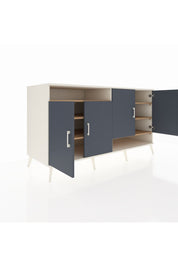 Kronos Konsol 6 Raflı 4 Kapaklı 176x59x99 Aytaşı-Antrasit/Çam