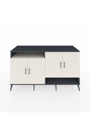 Kronos Konsol 6 Raflı 4 Kapaklı 176x59x99 Antrasit-Aytaşı