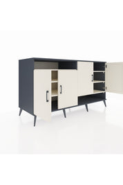 Kronos Konsol 6 Raflı 4 Kapaklı 176x59x99 Antrasit-Aytaşı