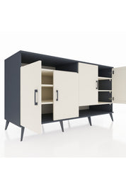 Kronos Konsol 6 Raflı 4 Kapaklı 176x59x99 Antrasit-Aytaşı