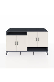 Kronos Konsol 6 Raflı 4 Kapaklı 176x59x99 Antrasit-Aytaşı/Antrasit