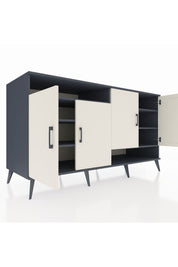 Kronos Konsol 6 Raflı 4 Kapaklı 176x59x99 Antrasit-Aytaşı/Antrasit