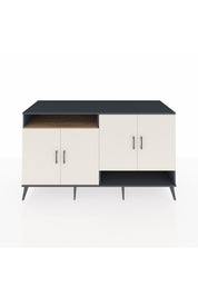 Kronos Konsol 6 Raflı 4 Kapaklı 176x59x99 Antrasit-Aytaşı/Çam