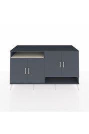 Kronos Konsol 6 Raflı 4 Kapaklı 176x59x99 Antrasit-Antrasit/Aytaşı