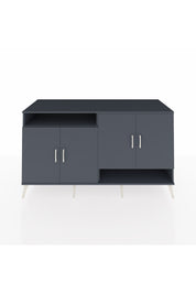 Kronos Konsol 6 Raflı 4 Kapaklı 176x59x99 Antrasit-Antrasit