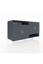 Kronos Konsol 6 Raflı 4 Kapaklı 176x59x99 Antrasit-Antrasit