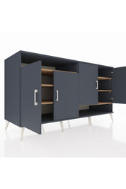 Kronos Konsol 6 Raflı 4 Kapaklı 176x59x99 Antrasit-Antrasit/Çam