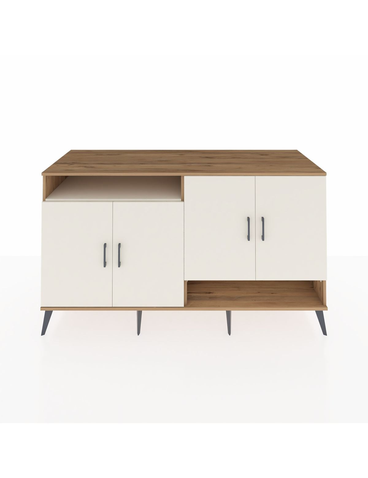 Kronos Konsol 6 Raflı 4 Kapaklı 176x59x99 Çam-Aytaşı