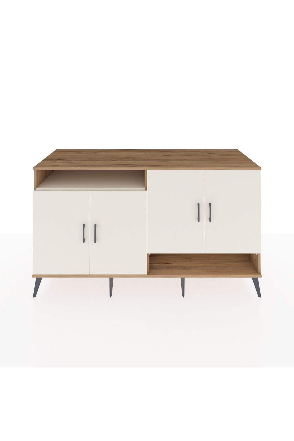 Kronos Konsol 6 Raflı 4 Kapaklı 176x59x99 Çam-Aytaşı