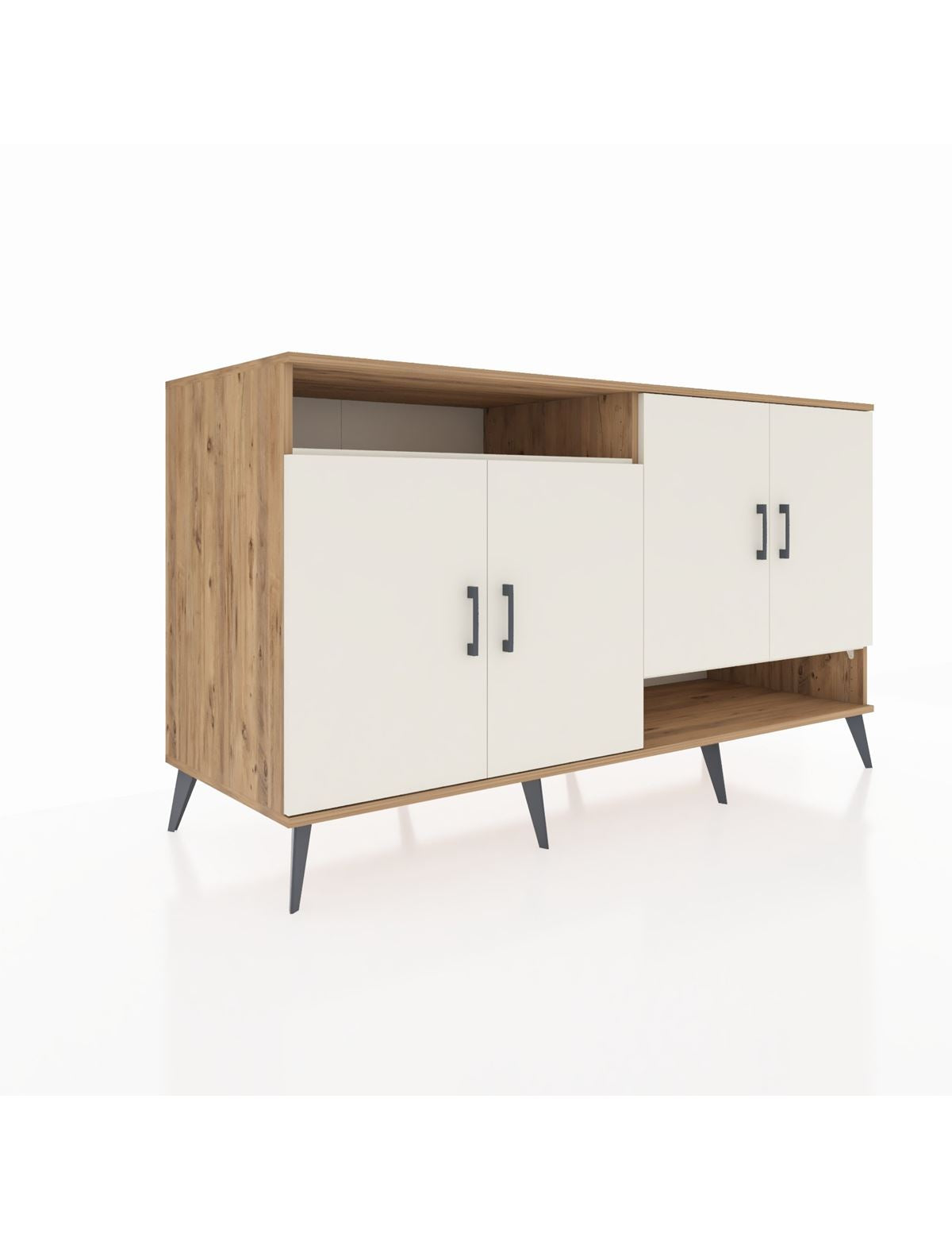 Kronos Konsol 6 Raflı 4 Kapaklı 176x59x99 Çam-Aytaşı