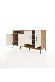 Kronos Konsol 6 Raflı 4 Kapaklı 176x59x99 Çam-Aytaşı/Çam