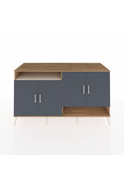 Kronos Konsol 6 Raflı 4 Kapaklı 176x59x99 Çam-Antrasit/Aytaşı