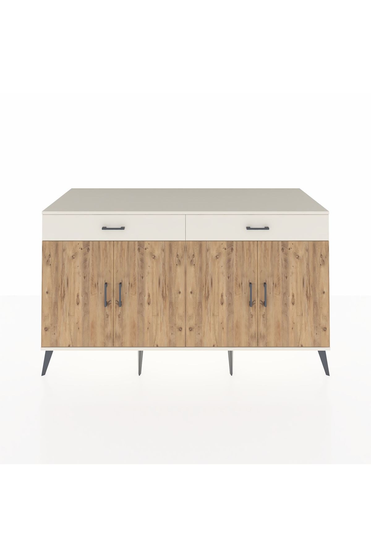 Kronos Konsol 4 Raflı 2 Çekmeceli 4 Kapaklı 176x59x99 Aytaşı-Çam/Aytaşı