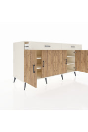 Kronos Konsol 4 Raflı 2 Çekmeceli 4 Kapaklı 176x59x99 Aytaşı-Çam/Aytaşı