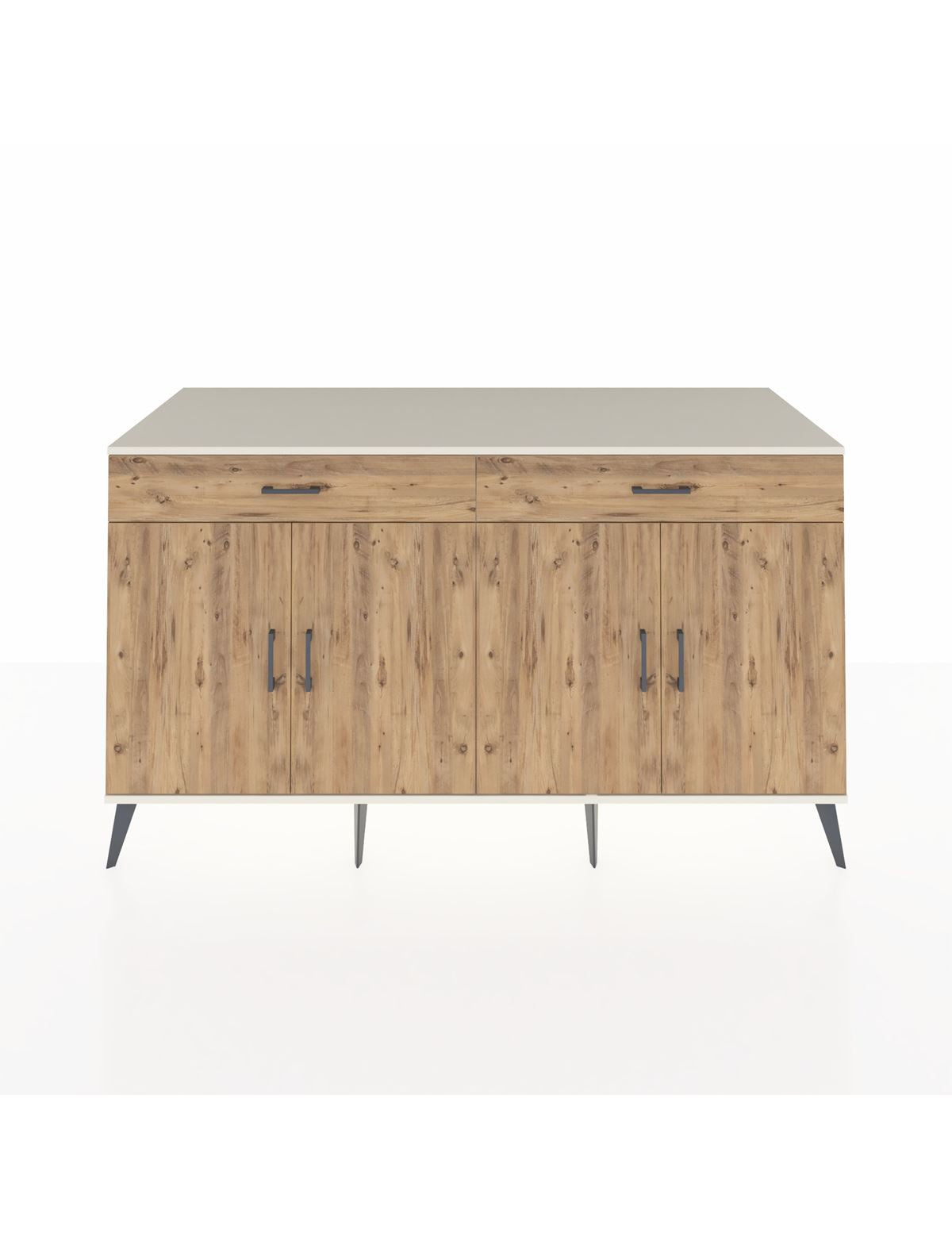 Kronos Konsol 4 Raflı 2 Çekmeceli 4 Kapaklı 176x59x99 Aytaşı-Çam