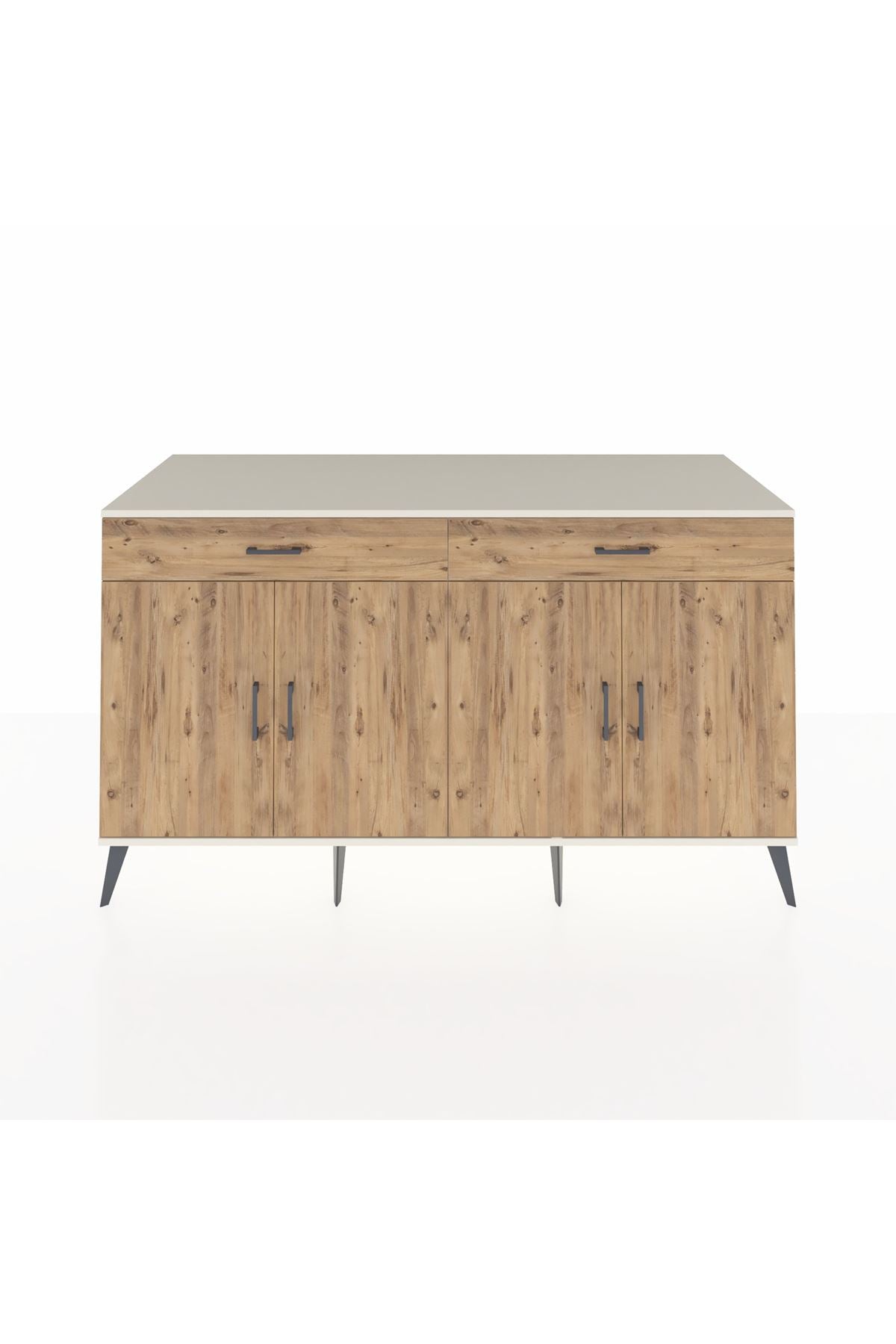 Kronos Konsol 4 Raflı 2 Çekmeceli 4 Kapaklı 176x59x99 Aytaşı-Çam