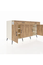 Kronos Konsol 4 Raflı 2 Çekmeceli 4 Kapaklı 176x59x99 Aytaşı-Çam