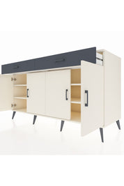 Kronos Konsol 4 Raflı 2 Çekmeceli 4 Kapaklı 176x59x99 Aytaşı-Aytaşı/Antrasit