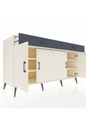 Kronos Konsol 4 Raflı 2 Çekmeceli 4 Kapaklı 176x59x99 Aytaşı-Aytaşı/Antrasit