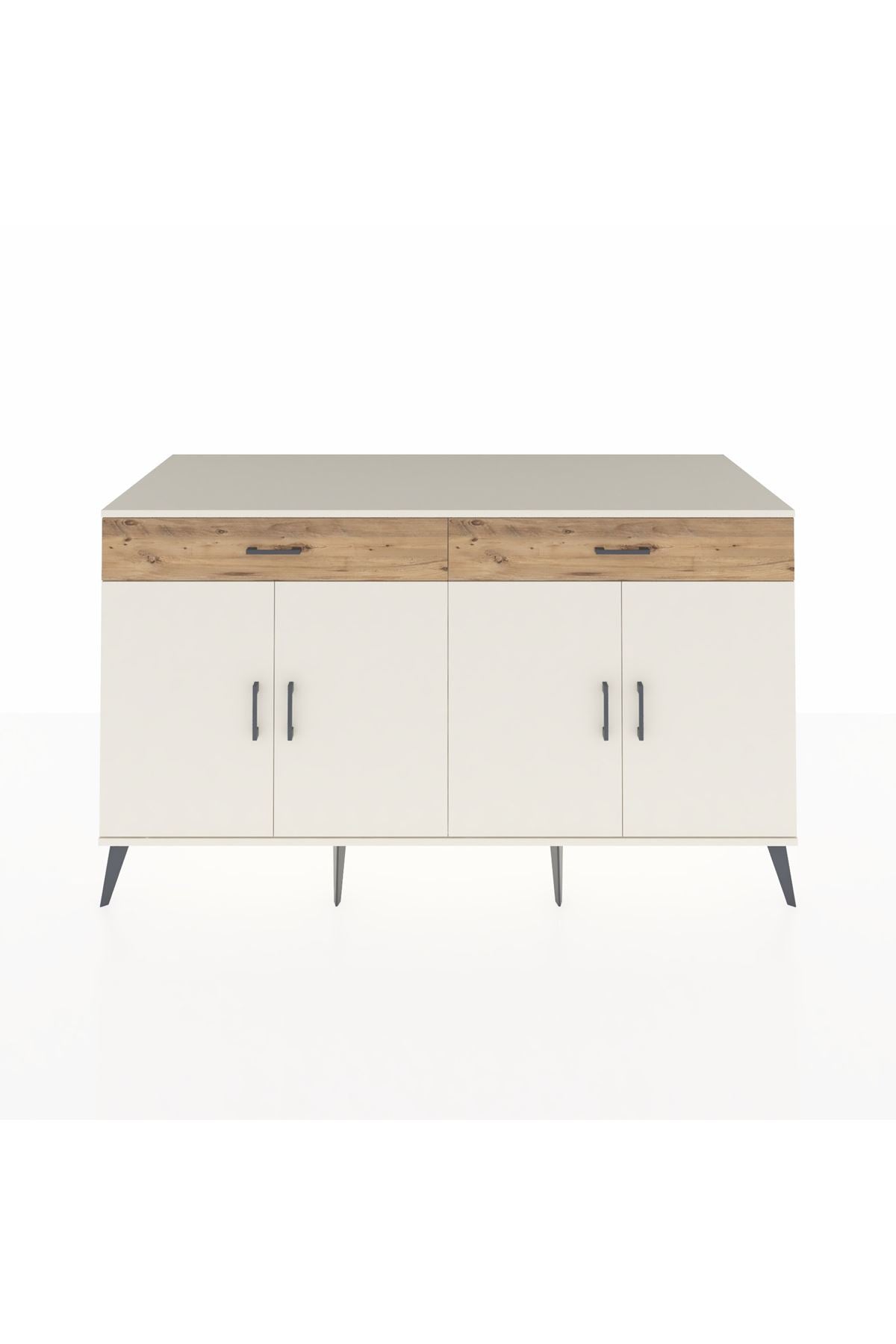 Kronos Konsol 4 Raflı 2 Çekmeceli 4 Kapaklı 176x59x99 Aytaşı-Aytaşı/Çam