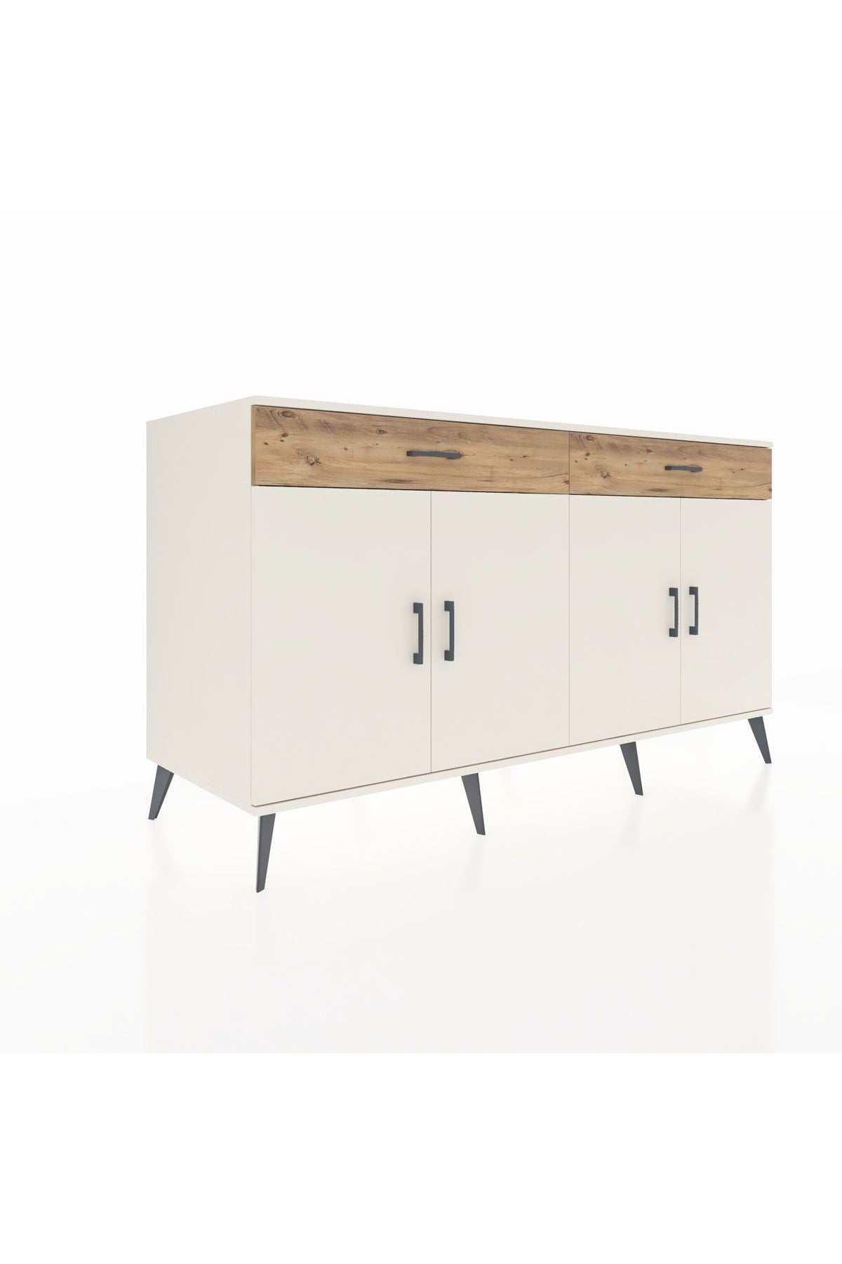 Kronos Konsol 4 Raflı 2 Çekmeceli 4 Kapaklı 176x59x99 Aytaşı-Aytaşı/Çam