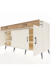 Kronos Konsol 4 Raflı 2 Çekmeceli 4 Kapaklı 176x59x99 Aytaşı-Aytaşı/Çam