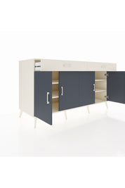 Kronos Konsol 4 Raflı 2 Çekmeceli 4 Kapaklı 176x59x99 Aytaşı-Antrasit/Aytaşı