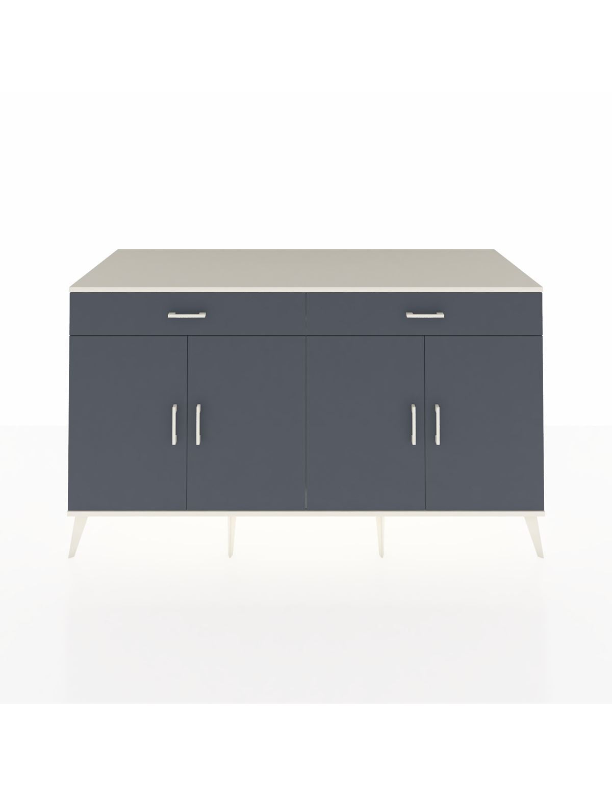 Kronos Konsol 4 Raflı 2 Çekmeceli 4 Kapaklı 176x59x99 Aytaşı-Antrasit