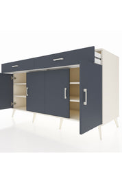 Kronos Konsol 4 Raflı 2 Çekmeceli 4 Kapaklı 176x59x99 Aytaşı-Antrasit