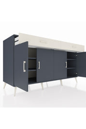 Kronos Konsol 4 Raflı 2 Çekmeceli 4 Kapaklı 176x59x99 Antrasit-Antrasit/Aytaşı