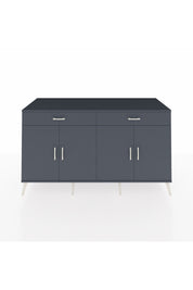 Kronos Konsol 4 Raflı 2 Çekmeceli 4 Kapaklı 176x59x99 Antrasit-Antrasit