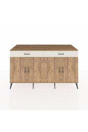 Kronos Konsol 4 Raflı 2 Çekmeceli 4 Kapaklı 176x59x99 Çam-Çam/Aytaşı