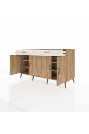 Kronos Konsol 4 Raflı 2 Çekmeceli 4 Kapaklı 176x59x99 Çam-Çam/Aytaşı